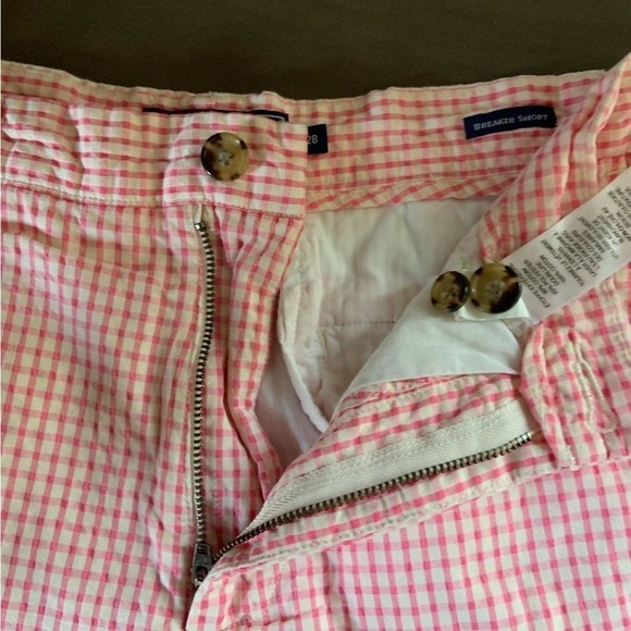 VINEYARD VINES Men's Seersucker Check 7" Breaker Shorts Island Sunset Pink 28 - Picture 7 of 11